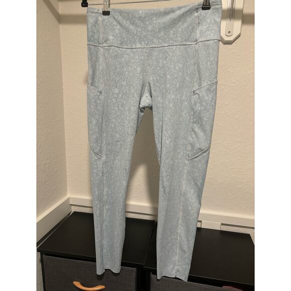 NWOT Lululemon Fast and Free Blue Pebble Limited Edition Leggings Sz 12 - Picture 5 of 9
